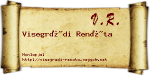Visegrádi Renáta névjegykártya